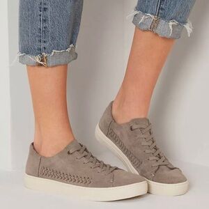 TOMS Suede Sneakers Lenox Desert Taupe SZ 10 EUC